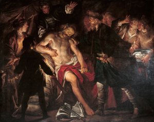 Death of Cato by Gioacchino Assereto Oil Painting