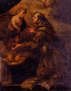 Saint Anthony by Gioacchino Assereto Oil Painting