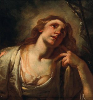 The Penitent Mary Magdalene by Gioacchino Assereto Oil Painting