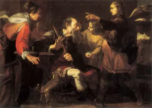 Tobias Healing the Blindness of His Father by Gioacchino Assereto Oil Painting
