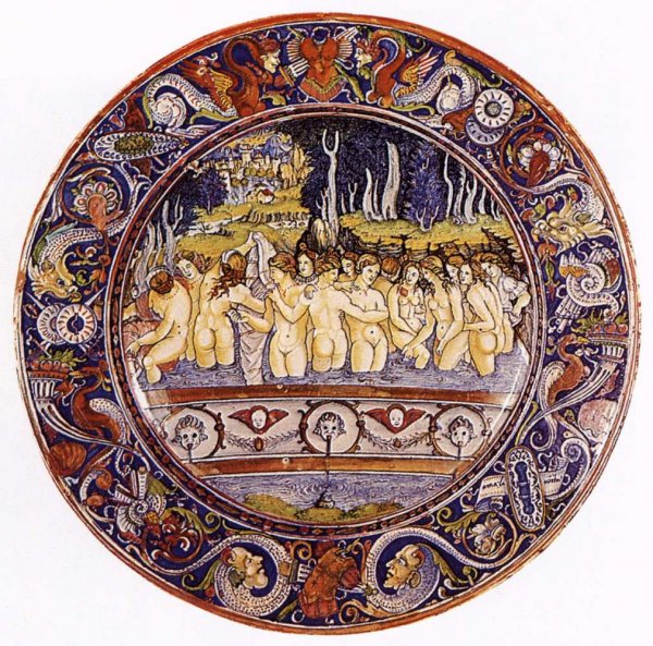 Main Product Photo of Dish Painting by Giorgio Andreoli