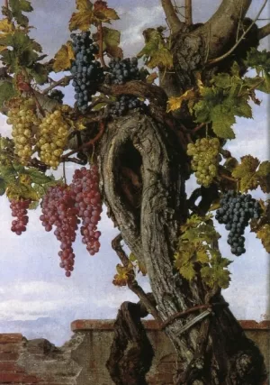 Grapevine with a Lizard by Giorgio Lucchesi - Oil Painting Reproduction