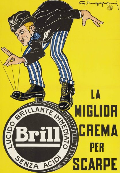 Brill, La Miglior Crema Per Scarpe  by Giorgio Muggiani - Hand-Painted Oil Painting Reproduction