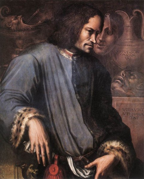 Portrait of Lorenzo the Magnificent by Giorgio Vasari - Hand-Painted Oil Painting Reproduction
