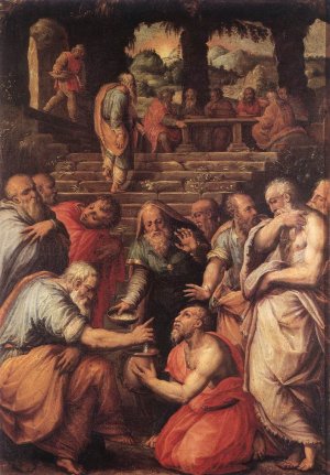 The Prophet Elisha Oil painting by Giorgio Vasari