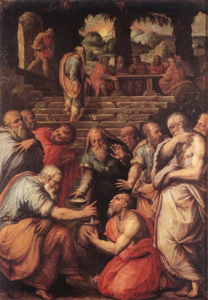 The Prophet Elisha by Giorgio Vasari - Hand-Painted Oil Painting Reproduction