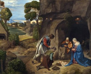 The Adoration of the Shepherds by Giorgione Oil Painting