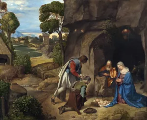 The Adoration of the Shepherds by Giorgione Oil Painting