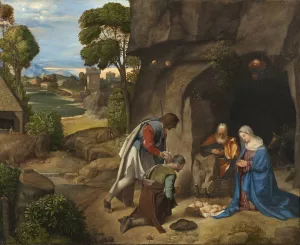 The Adoration of the Shepherds by Giorgione Oil Painting