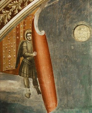 Last Judgment detail 1 Cappella Scrovegni Arena Chapel; Padua by Giotto Di Bondone Oil Painting