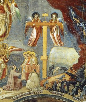 Last Judgment detail 10 Cappella Scrovegni Arena Chapel; Padua Oil painting by Giotto Di Bondone