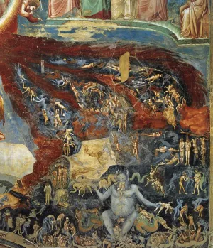 Last Judgment detail 11 Cappella Scrovegni Arena Chapel; Padua by Giotto Di Bondone Oil Painting