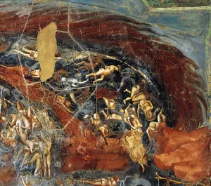 Last Judgment detail 13 Cappella Scrovegni Arena Chapel; Padua by Giotto Di Bondone - Oil Painting Reproduction