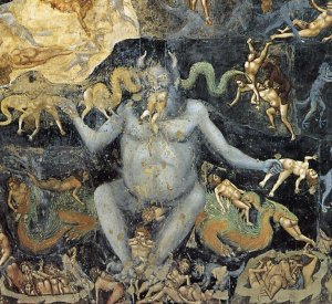 Last Judgment detail 15 Cappella Scrovegni Arena Chapel; Padua Oil painting by Giotto Di Bondone