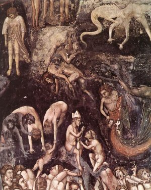 Last Judgment detail 18 Cappella Scrovegni Arena Chapel; Padua by Giotto Di Bondone Oil Painting