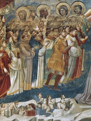 Last Judgment detail 8 Cappella Scrovegni Arena Chapel; Padua Oil painting by Giotto Di Bondone