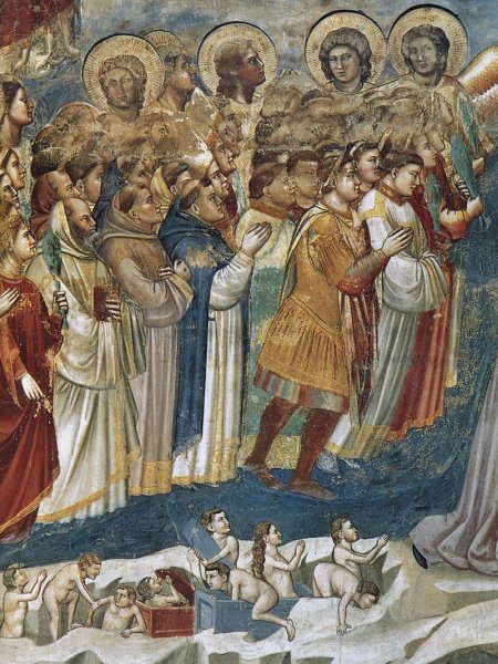 Last Judgment detail 8 Cappella Scrovegni Arena Chapel; Padua by Giotto Di Bondone - Hand-Painted Oil Painting Reproduction