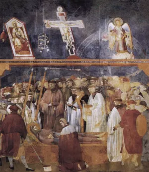 Legend of St Francis: 22. Verification of the Stigmata Upper Church, San Francesco, Assisi painting by Giotto Di Bondone