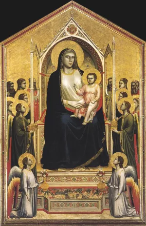 Ognissanti Madonna Madonna in Maesta by Giotto Di Bondone Oil Painting
