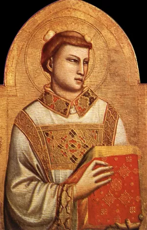 Saint Stephen painting by Giotto Di Bondone