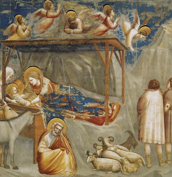 Main Product Photo of Scenes from the Life of Christ: 1. Nativity: Birth of Jesus  Painting by Giotto Di Bondone