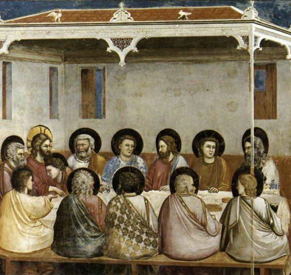 Main Product Photo of Scenes from the Life of Christ: 13. Last Supper  Painting by Giotto Di Bondone