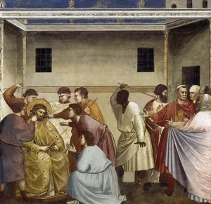 Scenes from the Life of Christ: 17. Flagellation by Giotto Di Bondone - Oil Painting Reproduction