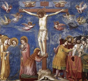 Scenes from the Life of Christ: 19. Crucifixion Oil painting by Giotto Di Bondone