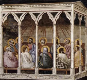 Scenes from the Life of Christ: 23. Pentecost by Giotto Di Bondone - Oil Painting Reproduction