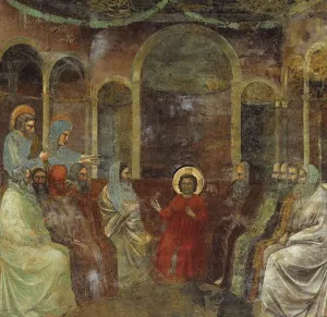 Scenes from the Life of Christ: 6. Christ Among the Doctors by Giotto Di Bondone Oil Painting