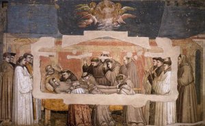 Scenes from the Life of Saint Francis: 4. Death and Ascension of St Francis Oil painting by Giotto Di Bondone