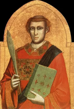 St Lawrence Oil painting by Giotto Di Bondone