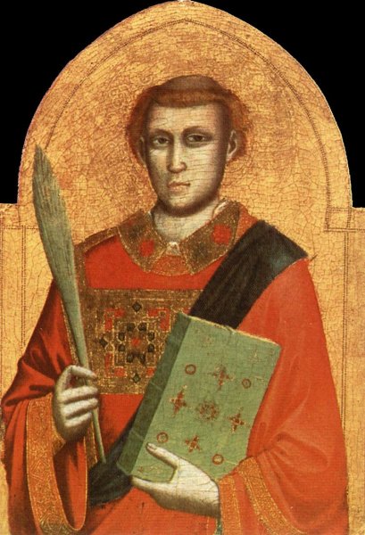 St Lawrence by Giotto Di Bondone - Hand-Painted Oil Painting Reproduction