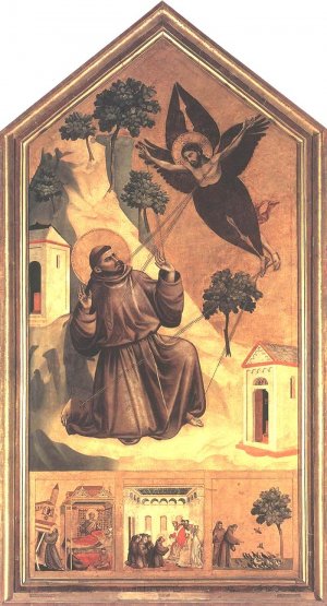 Stigmatization of St Francis Oil painting by Giotto Di Bondone