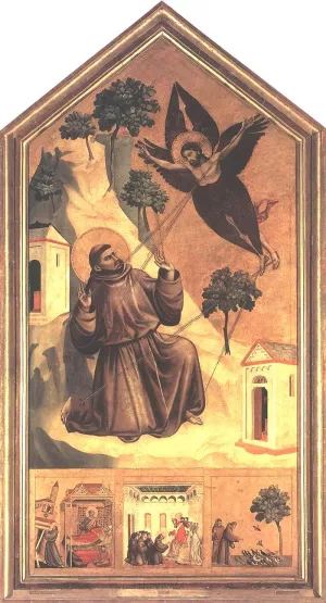 Stigmatization of St Francis by Giotto Di Bondone Oil Painting