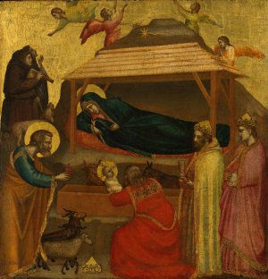 The Adoration of the Magi by Giotto Di Bondone Oil Painting