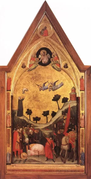 The Stefaneschi Triptych: Martyrdom of St Paul by Giotto Di Bondone - Oil Painting Reproduction
