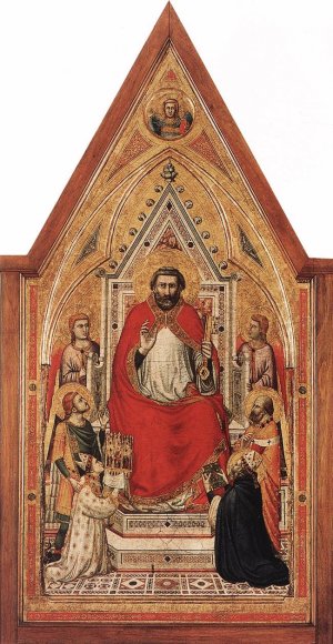 The Stefaneschi Triptych: St Peter Enthroned Oil painting by Giotto Di Bondone