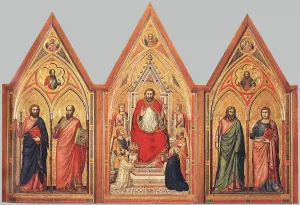 The Stefaneschi Triptych Verso by Giotto Di Bondone Oil Painting