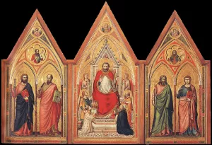 The Stefaneschi Triptych Verso by Giotto Di Bondone Oil Painting