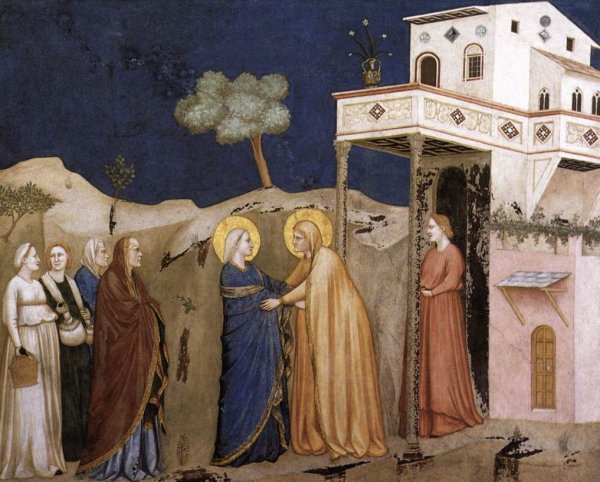 Main Product Photo of The Visitation Painting by Giotto Di Bondone