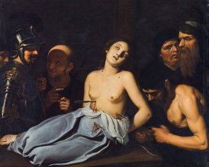 Martyrdom of Saint Ursula by Giovan Bernardino Azzolino Oil Painting