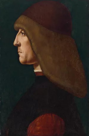 Portrait of a gentleman by Giovanni Ambrogio De Predis Oil Painting