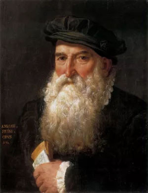 Portrait of Giovan Angelo Annoni by Giovanni Ambrogio Figino - Oil Painting Reproduction