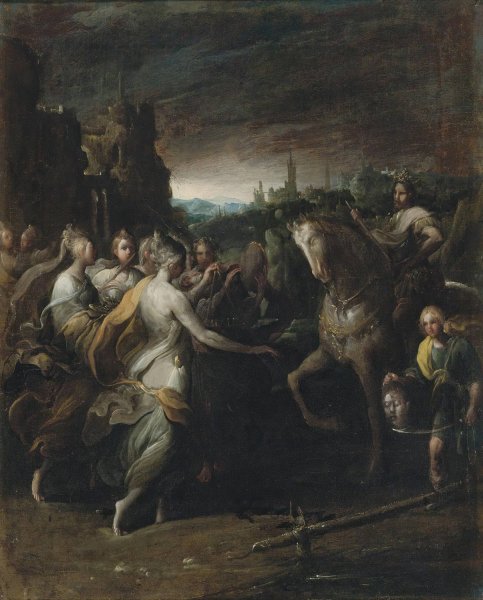 The Triumph Of David by Giovanni Andrea Donducci - Hand-Painted Oil Painting Reproduction