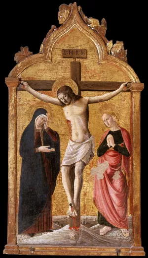 The Crucifixion by Giovanni Angelo D'Antonio - Oil Painting Reproduction