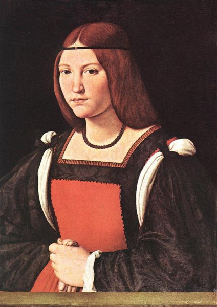 Portrait of a Young Woman by Giovanni Antonio Boltraffio - Hand-Painted Oil Painting Reproduction