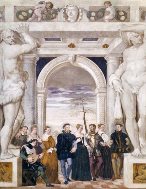 Invitation to Dance Oil painting by Giovanni Antonio Fasolo