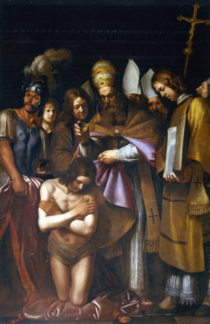 Baptism of Constantine by Giovanni Antonio Galli   Oil Painting