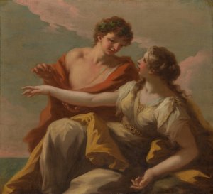 Bacchus and Ariadne by Giovanni Antonio Pellegrini Oil Painting